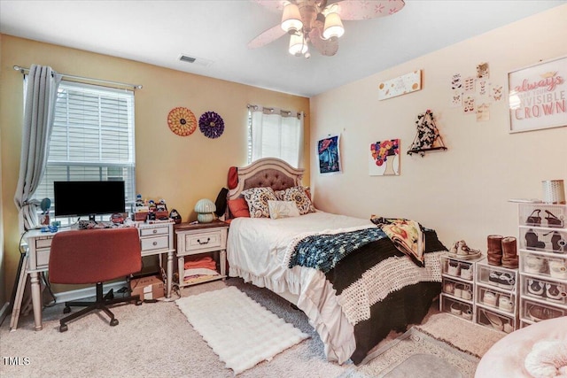 728 Opposition Way, Wake Forest, NC 27587 - bedroom featuring ceiling fan, a desk, and carpet