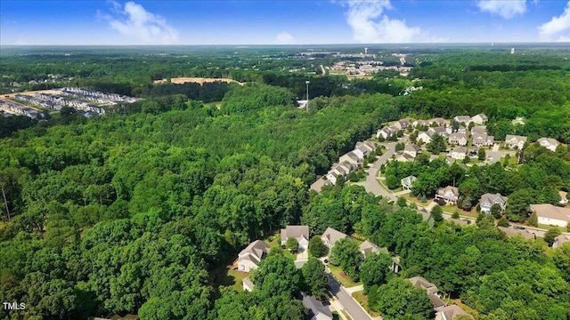 728 Opposition Way, Wake Forest, NC 27587 - aerial view of property and surrounding area with a forest and nearby suburban area