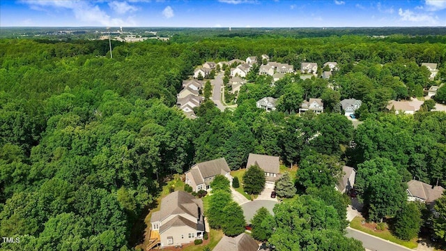 728 Opposition Way, Wake Forest, NC 27587 - aerial view of residential area with a heavily wooded area