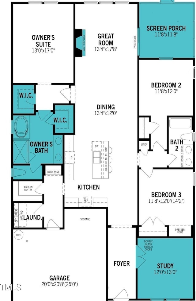 1104 Briar Gate Dr, Holly Springs, NC 27540 - view of home floor plan