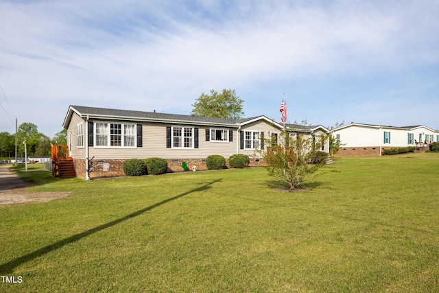 764 Olivers Grove Rd, Four Oaks, NC 27524 - view of front of home featuring crawl space and a front yard