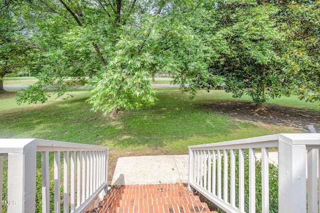 3913 Littlefield Ct, Raleigh, NC 27606 - view of yard featuring a wooden deck