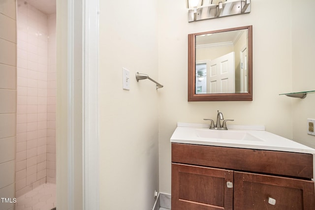 3913 Littlefield Ct, Raleigh, NC 27606 - bathroom with vanity and a stall shower