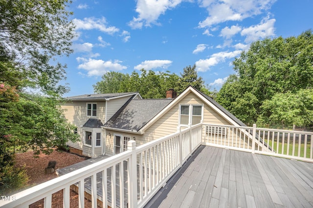 3913 Littlefield Ct, Raleigh, NC 27606 - view of wooden terrace