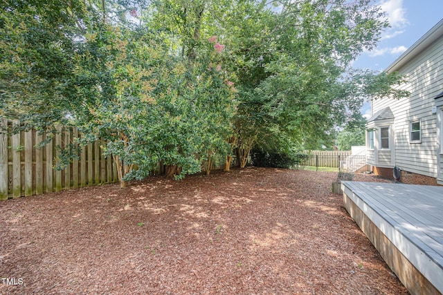 3913 Littlefield Ct, Raleigh, NC 27606 - view of yard featuring a wooden deck