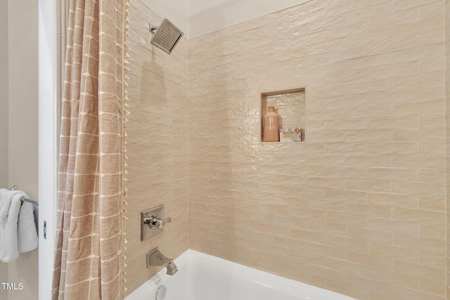 210 E Trinity Ave, Durham, NC 27701 - full bathroom featuring shower / bath combination with curtain