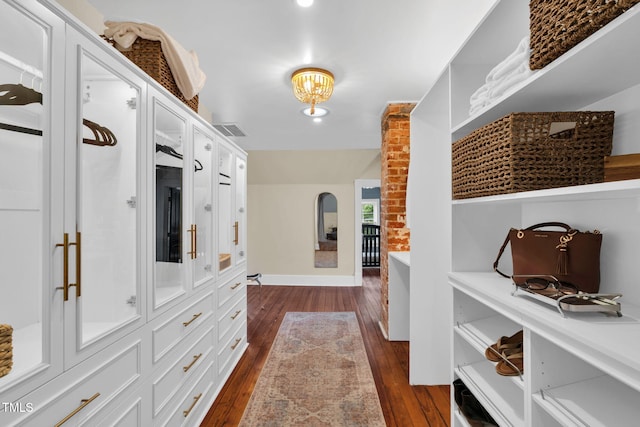 210 E Trinity Ave, Durham, NC 27701 - spacious closet with dark wood finished floors
