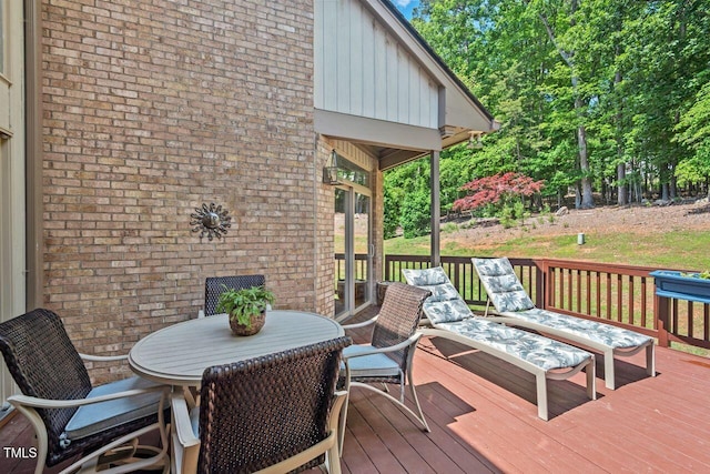 104 Cedar Ridge Way, Durham, NC 27705 - wooden terrace featuring outdoor dining space