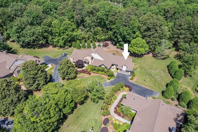 104 Cedar Ridge Way, Durham, NC 27705 - aerial overview of property's location featuring a heavily wooded area