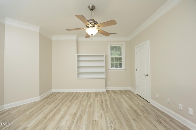 4217 Grahamstone Rd, Raleigh, NC 27610 - unfurnished room featuring wood finished floors, crown molding, and ceiling fan
