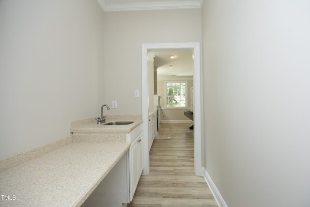 4217 Grahamstone Rd, Raleigh, NC 27610 - bathroom featuring crown molding and wood finished floors