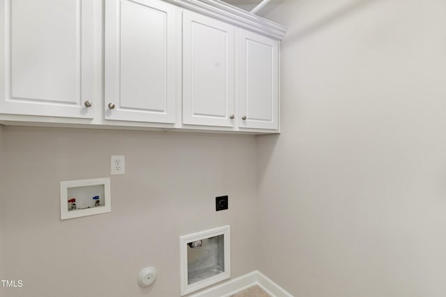 1304 Trailing Rose Ct, Wake Forest, NC 27587 - washroom with cabinet space, hookup for an electric dryer, washer hookup, and gas dryer hookup