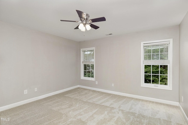 1304 Trailing Rose Ct, Wake Forest, NC 27587 - unfurnished room with plenty of natural light, carpet flooring, and ceiling fan
