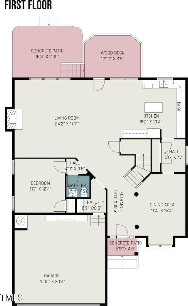 1304 Trailing Rose Ct, Wake Forest, NC 27587 - view of room layout