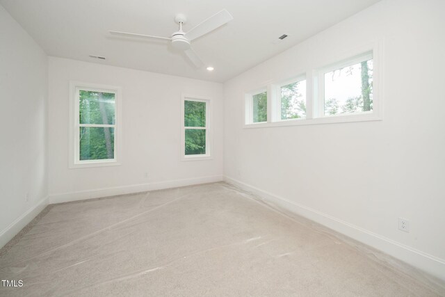 905 Deboy St, Raleigh, NC 27606 - carpeted empty room with ceiling fan and recessed lighting