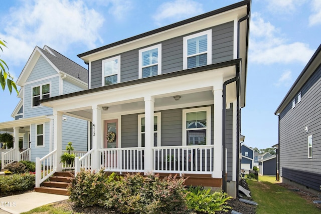 513 Basin Hill Dr, Wake Forest, NC 27587 - view of front of home featuring covered porch
