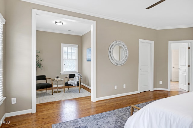 1217 Chalk Maple Dr, Cary, NC 27519 - bedroom featuring wood finished floors and crown molding