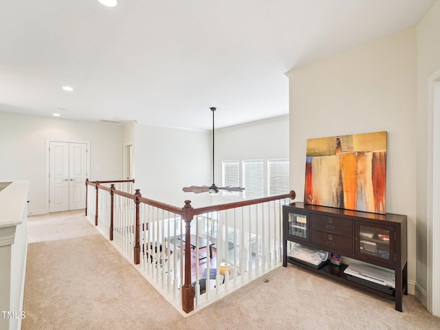 214 Ashdown Forest Ln, Cary, NC 27519 - hall with carpet floors and recessed lighting