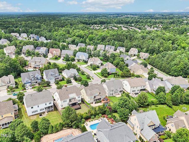 214 Ashdown Forest Ln, Cary, NC 27519 - aerial view of residential area featuring a forest