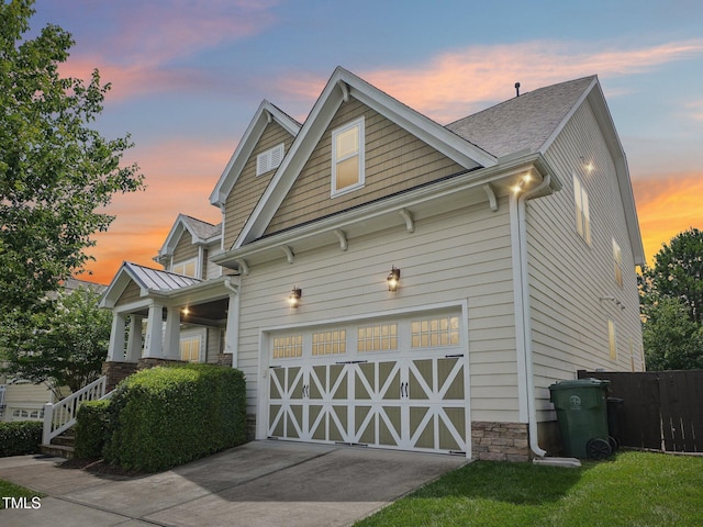 214 Ashdown Forest Ln, Cary, NC 27519 - view of front of property with an attached garage and concrete driveway