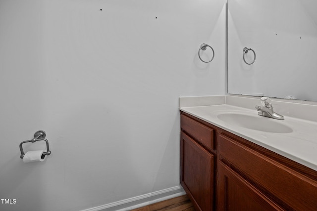 9908 Jerome Ct, Raleigh, NC 27617 - bathroom featuring vanity and baseboards