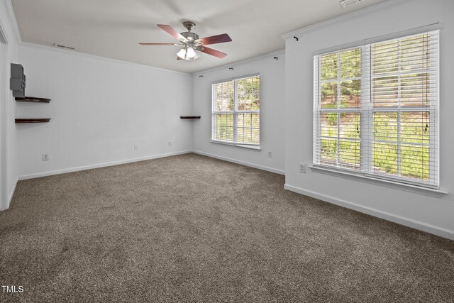 9908 Jerome Ct, Raleigh, NC 27617 - carpeted empty room featuring a ceiling fan and baseboards