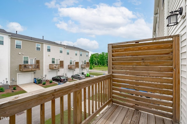 2539 Kasota Ln, Raleigh, NC 27610 - wooden deck with a residential view