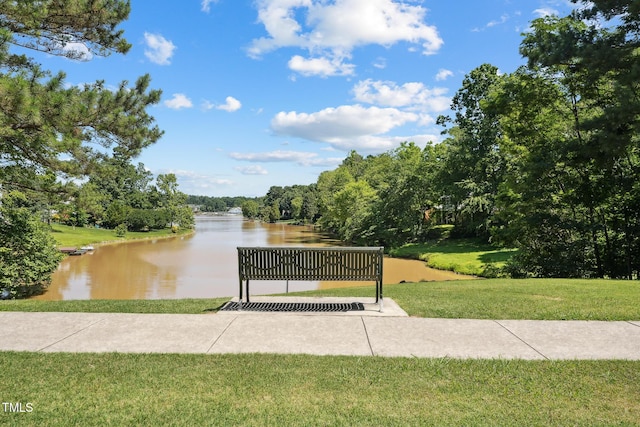 105 Leacroft Way, Durham, NC 27703 - view of home's community with a water view and a yard