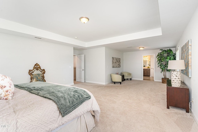 124 Airlie Place Ln, Willow Springs, NC 27592 - bedroom featuring light colored carpet and ensuite bathroom