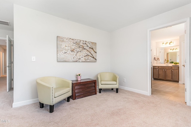 124 Airlie Place Ln, Willow Springs, NC 27592 - sitting room featuring light carpet and light tile patterned flooring