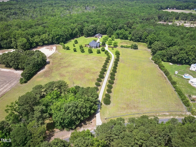 280 Phillips Rd, Selma, NC 27576 - aerial view of sparsely populated area featuring a heavily wooded area