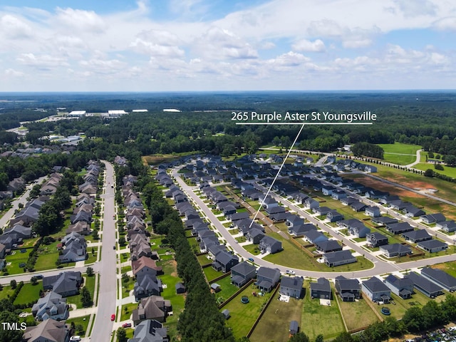 265 Purple Aster St, Youngsville, NC 27596 - aerial view of property's location with nearby suburban area