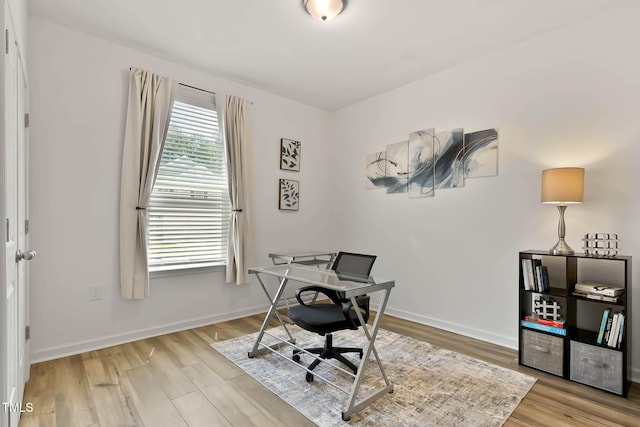 265 Purple Aster St, Youngsville, NC 27596 - home office featuring wood finished floors and baseboards