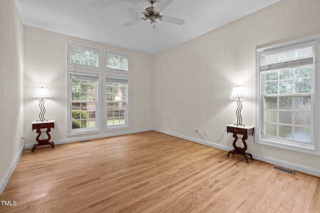 1040 Bellenden Dr, Durham, NC 27713 - unfurnished room featuring light wood-style flooring and ceiling fan