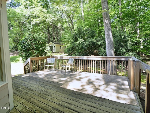637 Shadywood Ln, Raleigh, NC 27603 - view of wooden deck