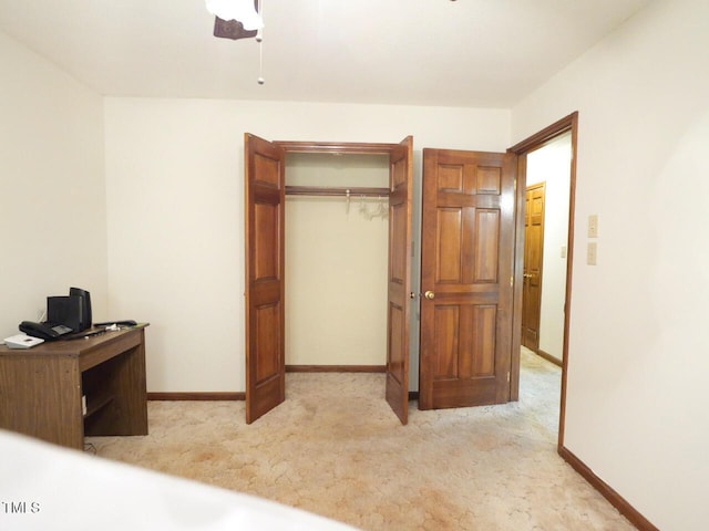 637 Shadywood Ln, Raleigh, NC 27603 - unfurnished bedroom with carpet floors, a closet, and a ceiling fan