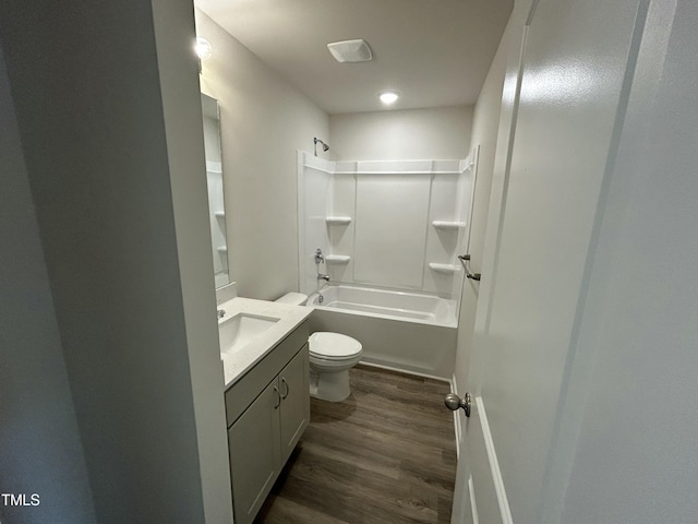 201 W Railroad St, Robersonville, NC 27871 - full bathroom featuring vanity, wood finished floors, and bathing tub / shower combination