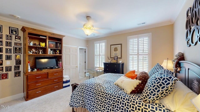 604 Hillcrest Pl, Goldsboro, NC 27534 - bedroom with carpet and ornamental molding