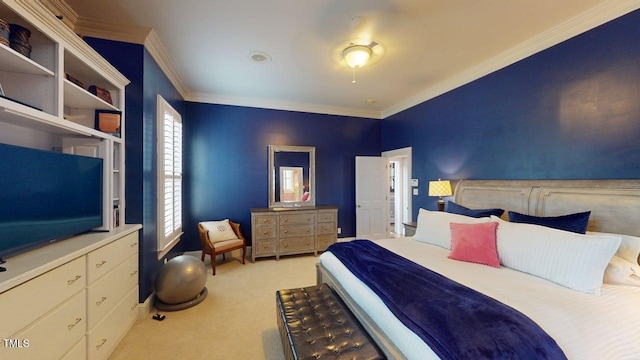 604 Hillcrest Pl, Goldsboro, NC 27534 - bedroom with light carpet and ornamental molding
