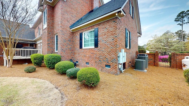 604 Hillcrest Pl, Goldsboro, NC 27534 - view of property exterior with brick siding, crawl space, and a gate