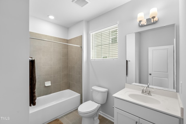 7117 Crested Iris Pl, Durham, NC 27703 - full bath with vanity, tile patterned flooring, and washtub / shower combination