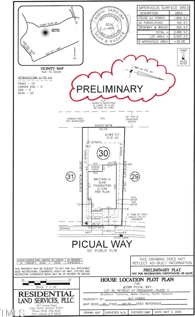 2388 Picual Way Lot 30, New Hill, NC 27562 - map / location
