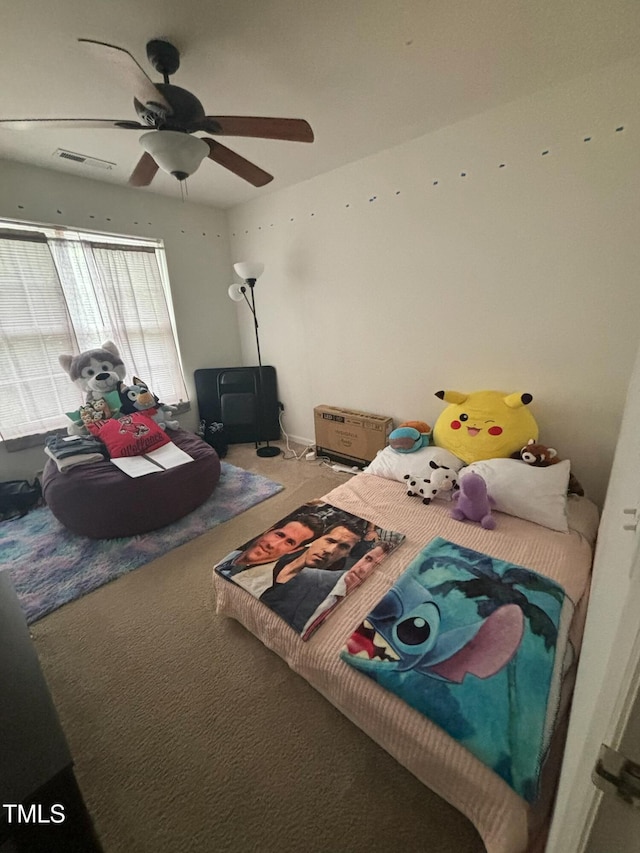71 Red Ln, Raleigh, NC 27606 - bedroom with carpet flooring and a ceiling fan