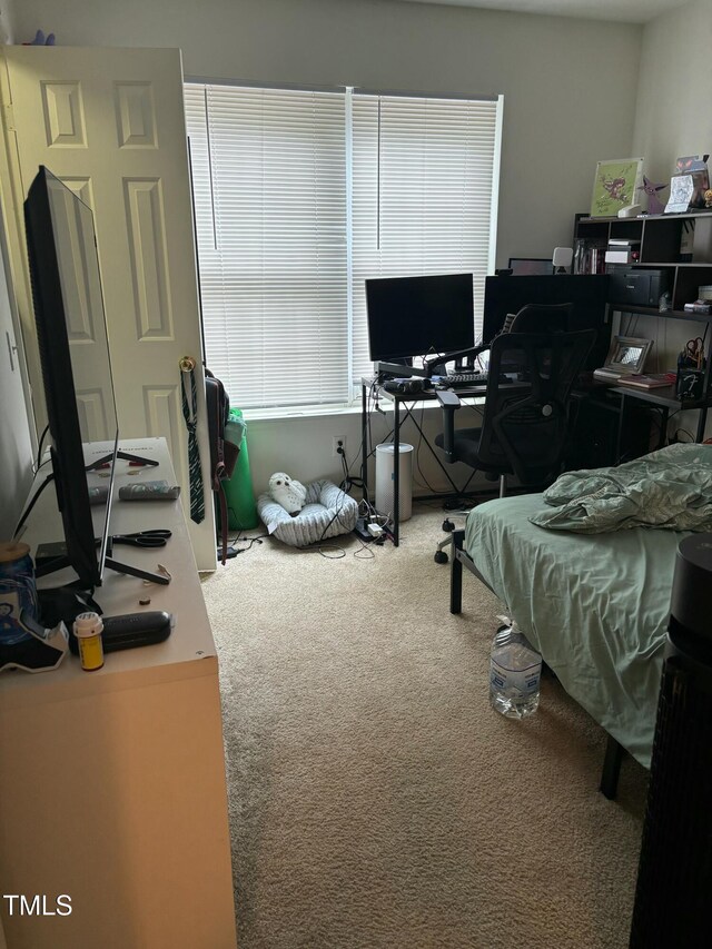 71 Red Ln, Raleigh, NC 27606 - carpeted bedroom featuring a desk