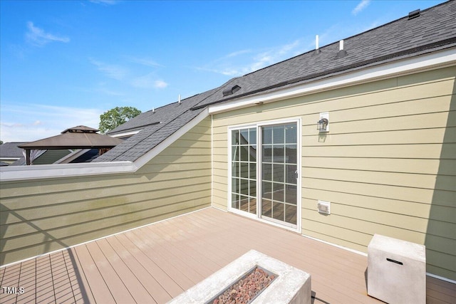 513 Brooks St, Wake Forest, NC 27587 - deck featuring a fire pit