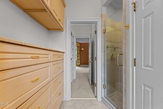 4315 Sugar Pine Ln, Durham, NC 27705 - full bath featuring a shower stall and tile patterned flooring