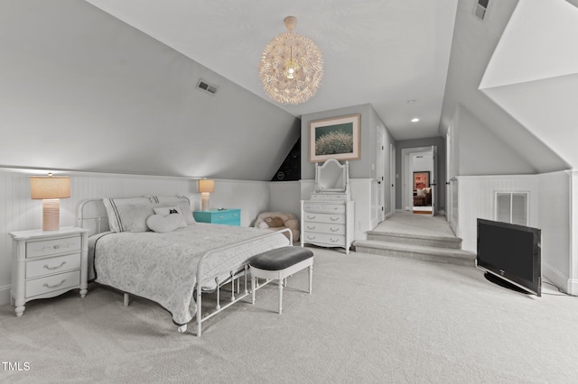 763 Heritage Arbor Dr, Wake Forest, NC 27587 - bedroom with carpet floors and lofted ceiling