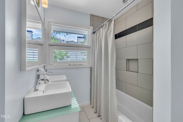 3205 Dell Dr, Raleigh, NC 27609 - bathroom with shower / bath combo with shower curtain and vanity