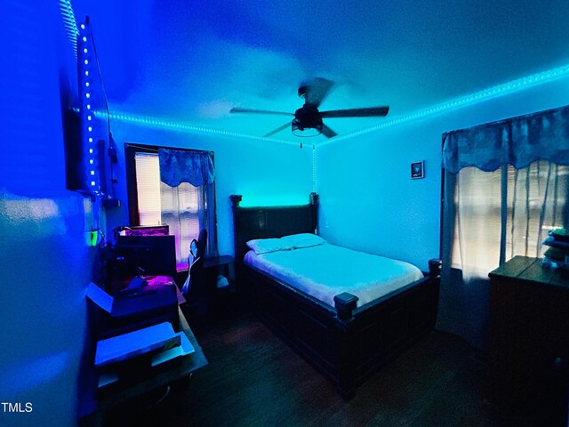 1337 Maple St, Rocky Mount, NC 27803 - bedroom featuring multiple windows, a textured ceiling, and a ceiling fan