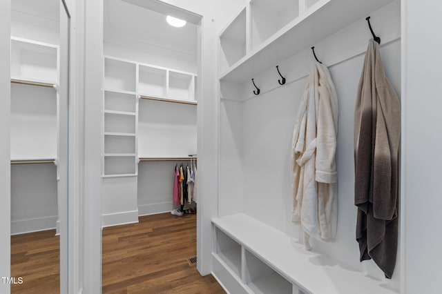 310 Hidden Lake Dr, Youngsville, NC 27596 - mudroom featuring wood finished floors and baseboards